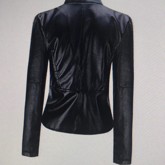 Woman’s casual long sleeve pu leather jacket - Picture 5 of 5